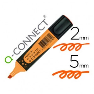 Rotulador Q-connect fluorescente naranja