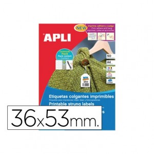 Etiquetas colgantes imprimibles Apli 36 x 53 mm