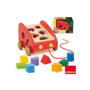 Juego educativo a partir de 1 año Coche arrastre y encajable Goula