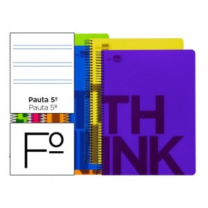 Bloc Folio Liderpapel serie Think pauta 2.5 mm surtidos