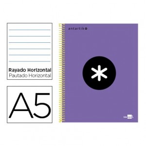 Bloc Liderpapel A5 Micro Antartik rayado violeta