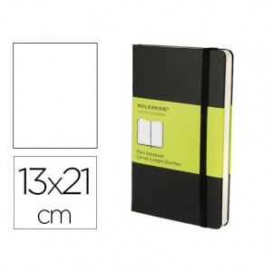 Libreta Moleskine tapa dura liso negro 13x21 cm
