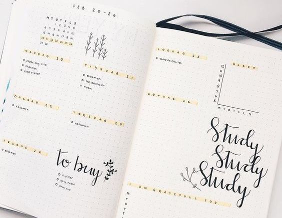 Ideas para hacer un Bullet Journal