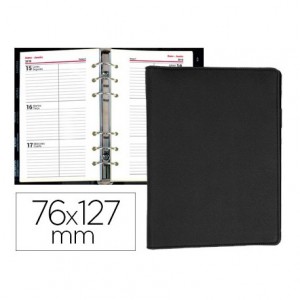 Agenda 2018 Dion Semana Vista 76x127 mm negra Liderpapel