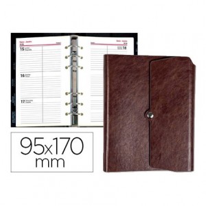 Agenda 2018 Tinde Semana Vista 96X170 mm marron Liderpapel