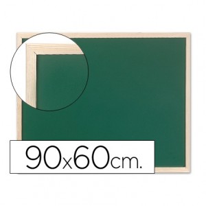 Pizarra Q-Connect verde marco de madera 90x60 cm