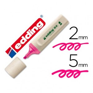 Rotulador Marca Edding 24 Ecologico Fluorescente Rosa