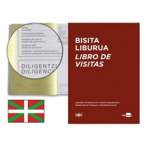 Libro Registro de visitas Liderpapel euskera y tamaño A4