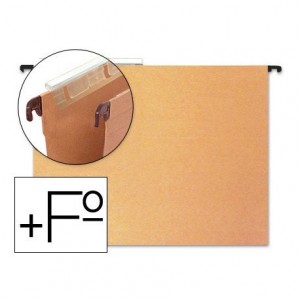 Carpeta colgante Hamelin folio prolongado visor superior kraft eco naranja