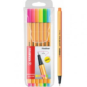 Rotulador Stabilo Point 88 Pack 6 Colores Neon