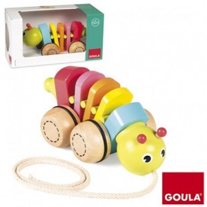 Juego para bebes de Arrastre A partir de 10 meses Gusanito marca Goula