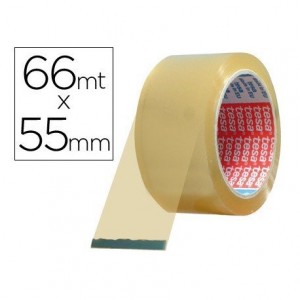 Cinta adhesiva polipropileno marca Tesa 66 mt x 50 mm transparente