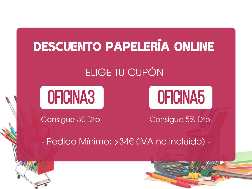 Cupones Descuento Papelería Online