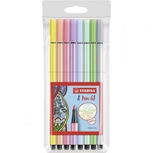 Rotulador Stabilo Acuarelable Pen 68 Estuche 8 Colores Pastel