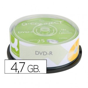 Dvd-r Q-Connect capacidad 4,7 GB duracion 120 min