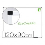 Pizarra Blanca Vitrificada Magnetica Ecologica marco de aluminio blanco 120x90 Nobo