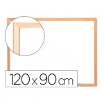 Pizarra Blanca laminada marco de madera 120x80 Q-Connect