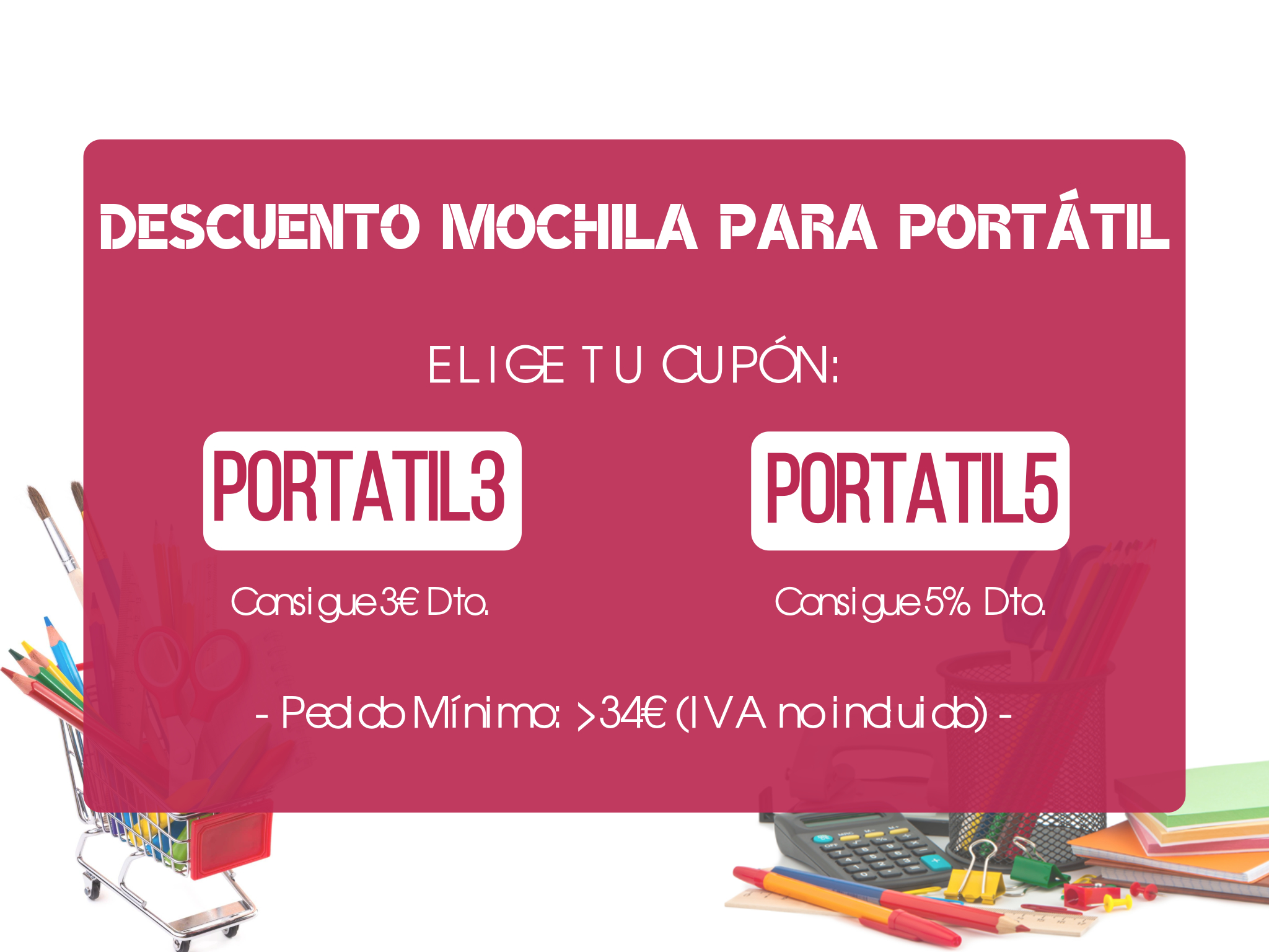 Cupones Descuento Mochila para portátil