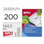 Etiqueta adhesiva Apli 2423 Fotocopiadora Laser Ink-jet DIN A4 Caja con 100 hojas