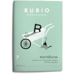 Cuaderno Rubio Escritura nº 7 Escritura con minúsculas, dibujos, números, grecas con letra continua