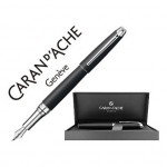 Pluma Caran D´Ache Leman pavonado negro y plateado