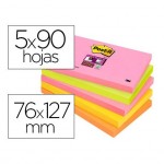 Pack 5 blocs de Post-it ® 76 x 127 mm