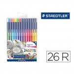 Rotuladores Staedtler Triplus color 323 edición Johanna Basford estuche 26 colores